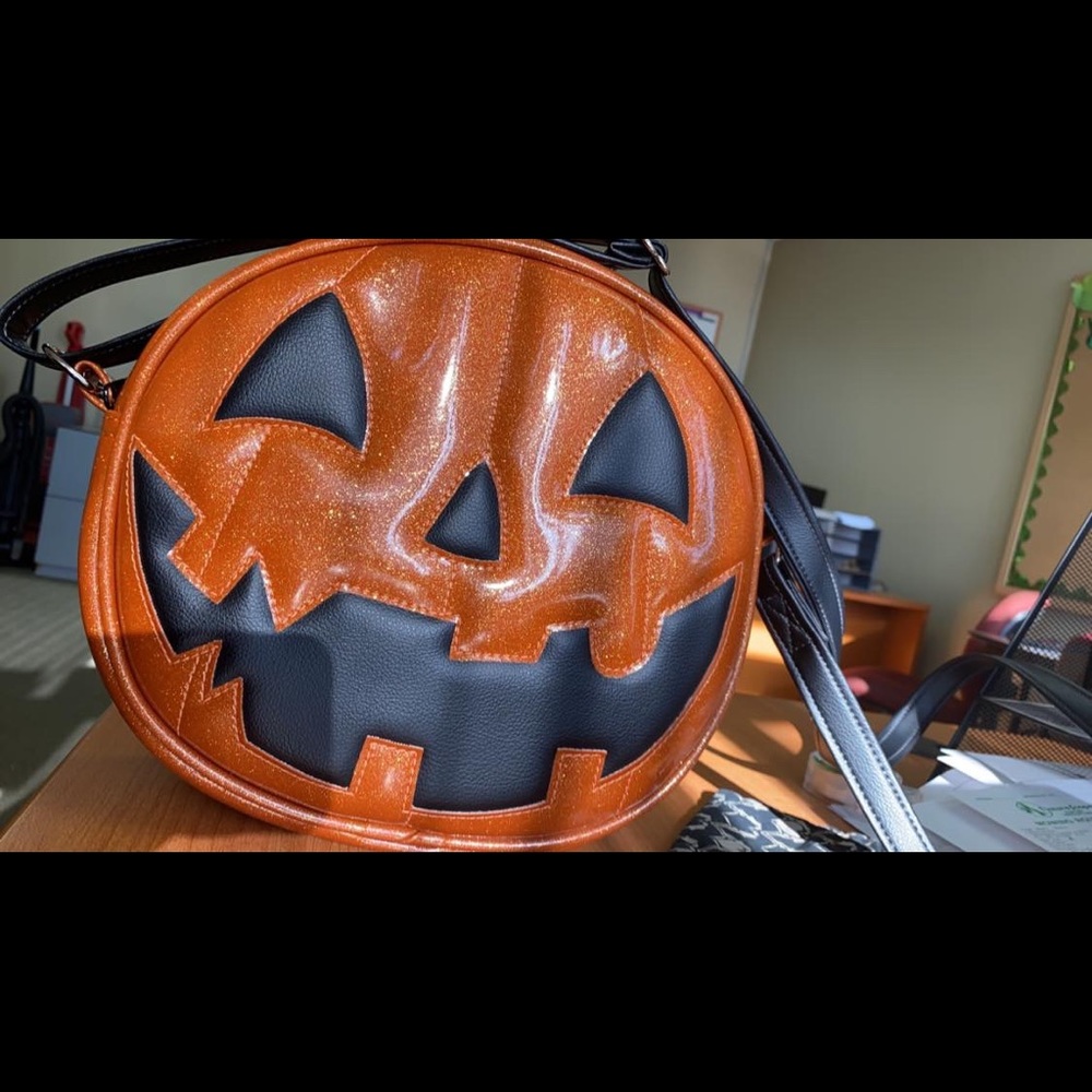 Love Pain and Stitches pumpkin purse